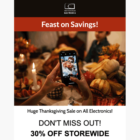 Happy Thanksgiving Electronics Deal